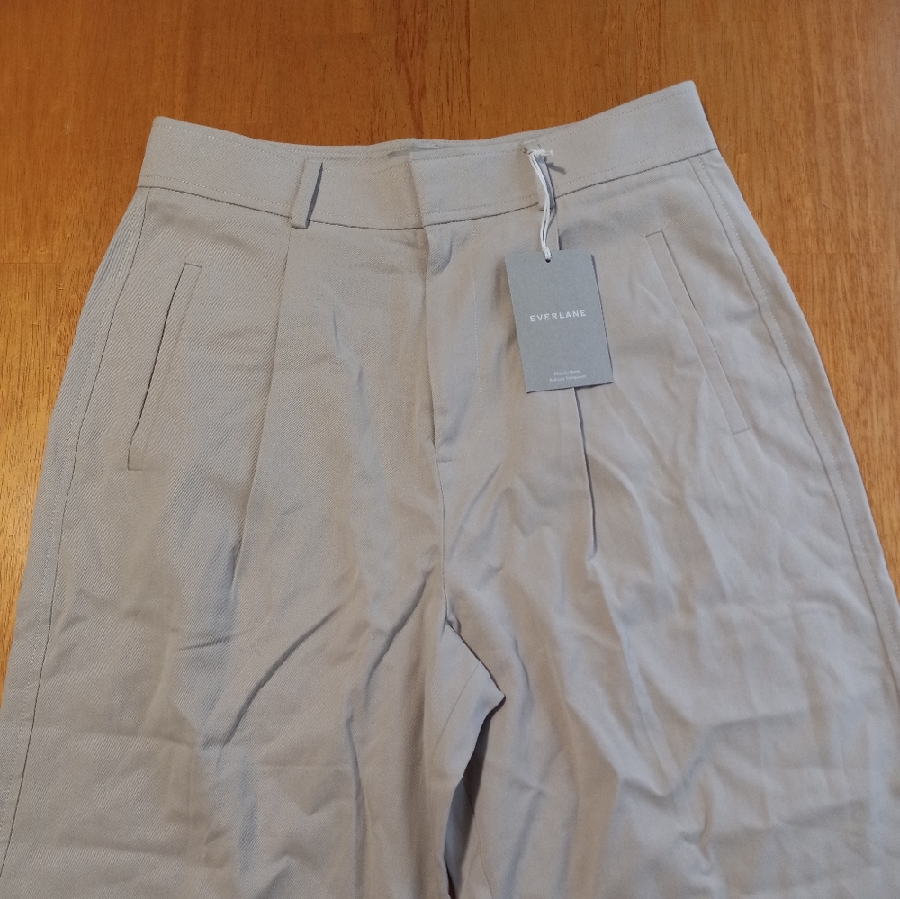 Everlane The Draper Pleated Pant Buttersmooth 8s Sandstone NWT